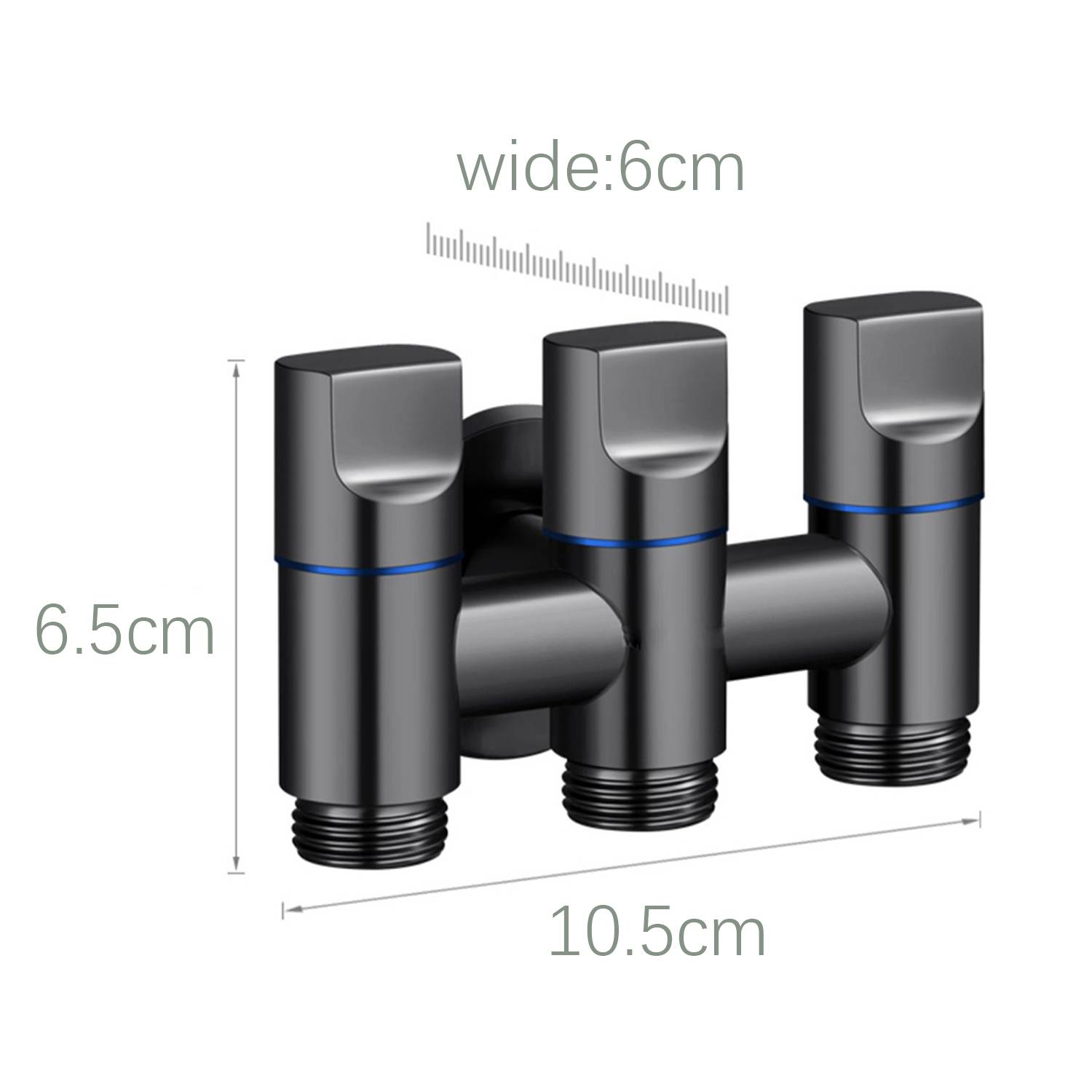 Dreifaches Auslassventil – galvanisierter Edelstahl Silver