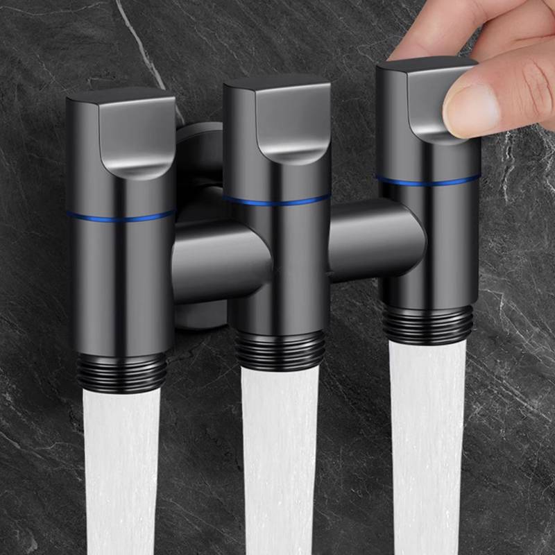 Dreifaches Auslassventil – galvanisierter Edelstahl Grey