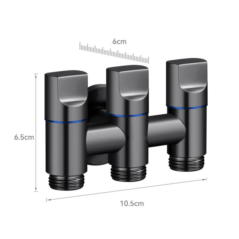 Dreifaches Auslassventil – galvanisierter Edelstahl Grey