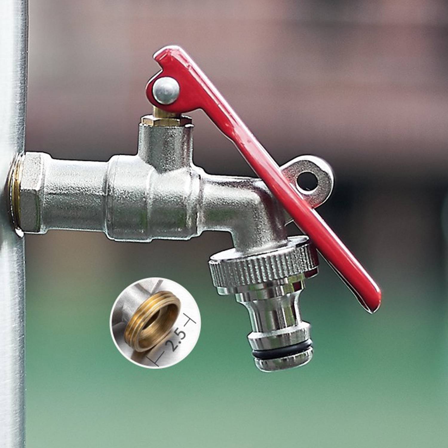 Abschließbarer Messinghahn mit Schnellanschluss