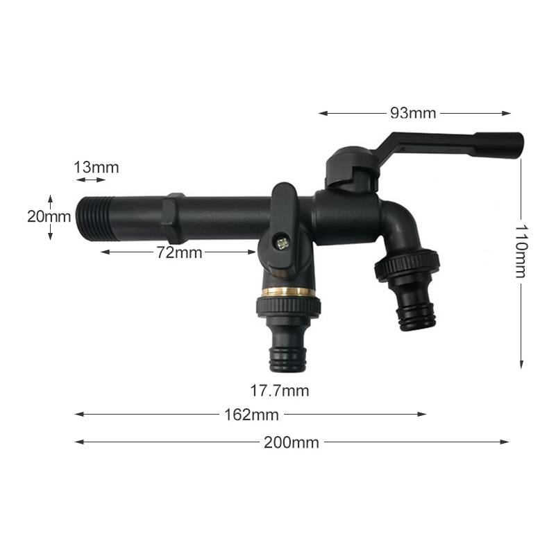 Verlängerter Kupferhahn mit Nickelbeschichtung