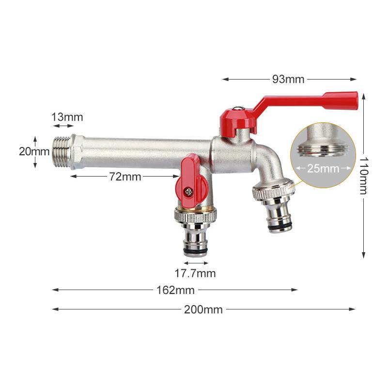 Verlängerter Wasserhahn aus Messing