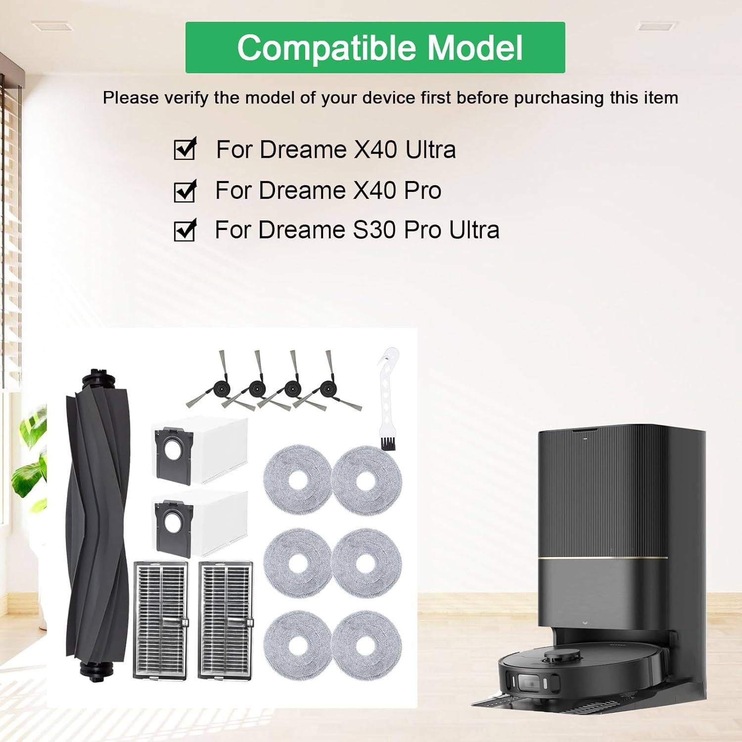 Zubehör für Dreame X40 Ultra Complete / X40 Pro / S30 Pro Ultra
