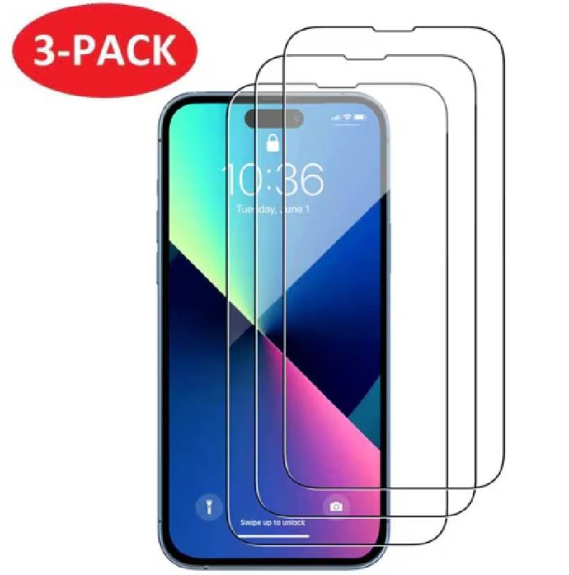 iPhone 14 Displayschutzfolie aus gehärtetem Glas (3er-Pack)