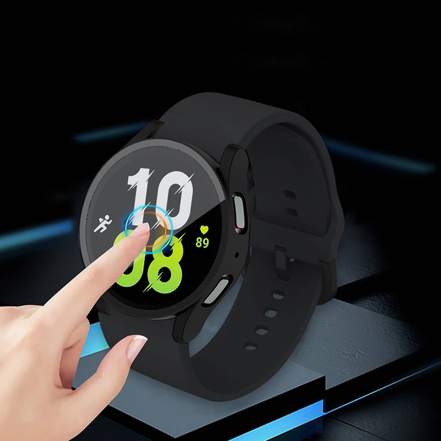 Schutzhülle für Samsung Watch 7 mit integriertem Displayschutz Silver 40mm