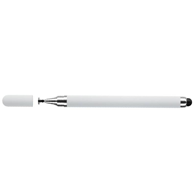2-in-1-Eingabestift für Touchscreens (Doppelgummispitze) White
