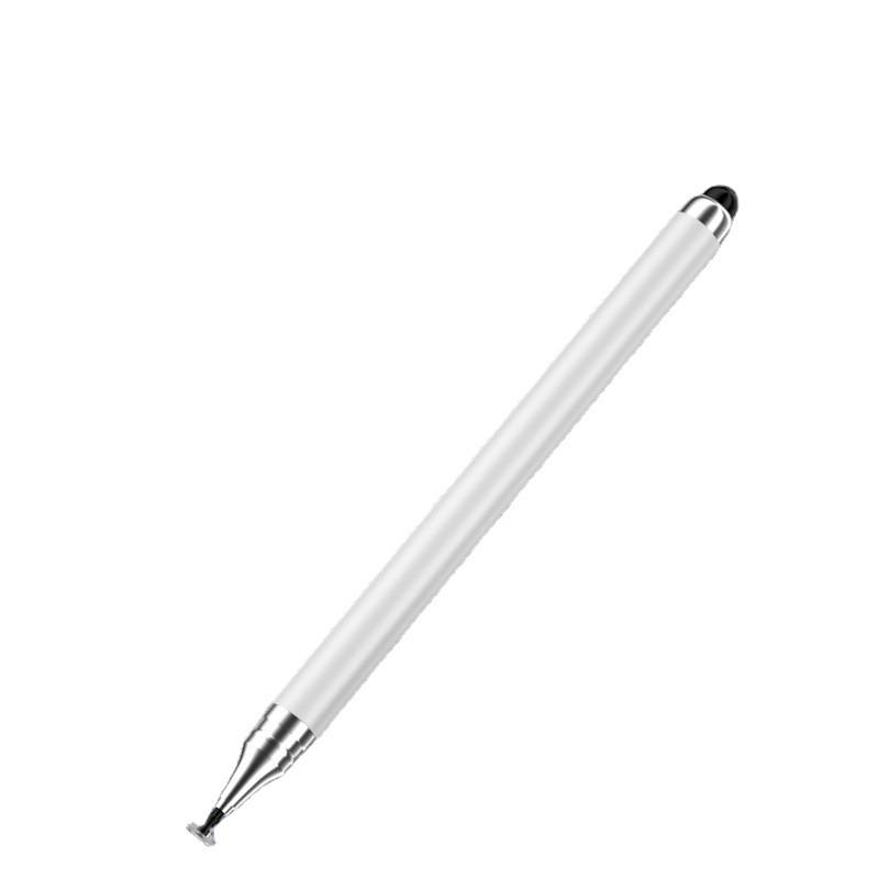 2-in-1-Eingabestift für Touchscreens (Doppelgummispitze) White