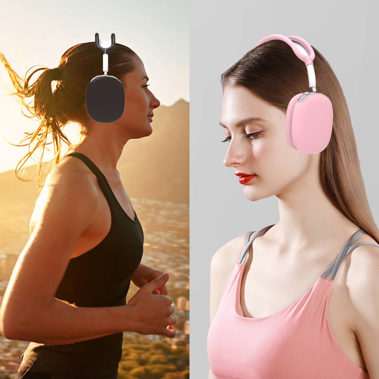 4-teilige Silikon-Schutzhülle für AirPods Max Black