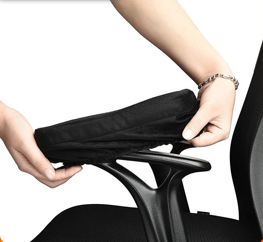 Paar Armlehnenpolster für Stühle Black