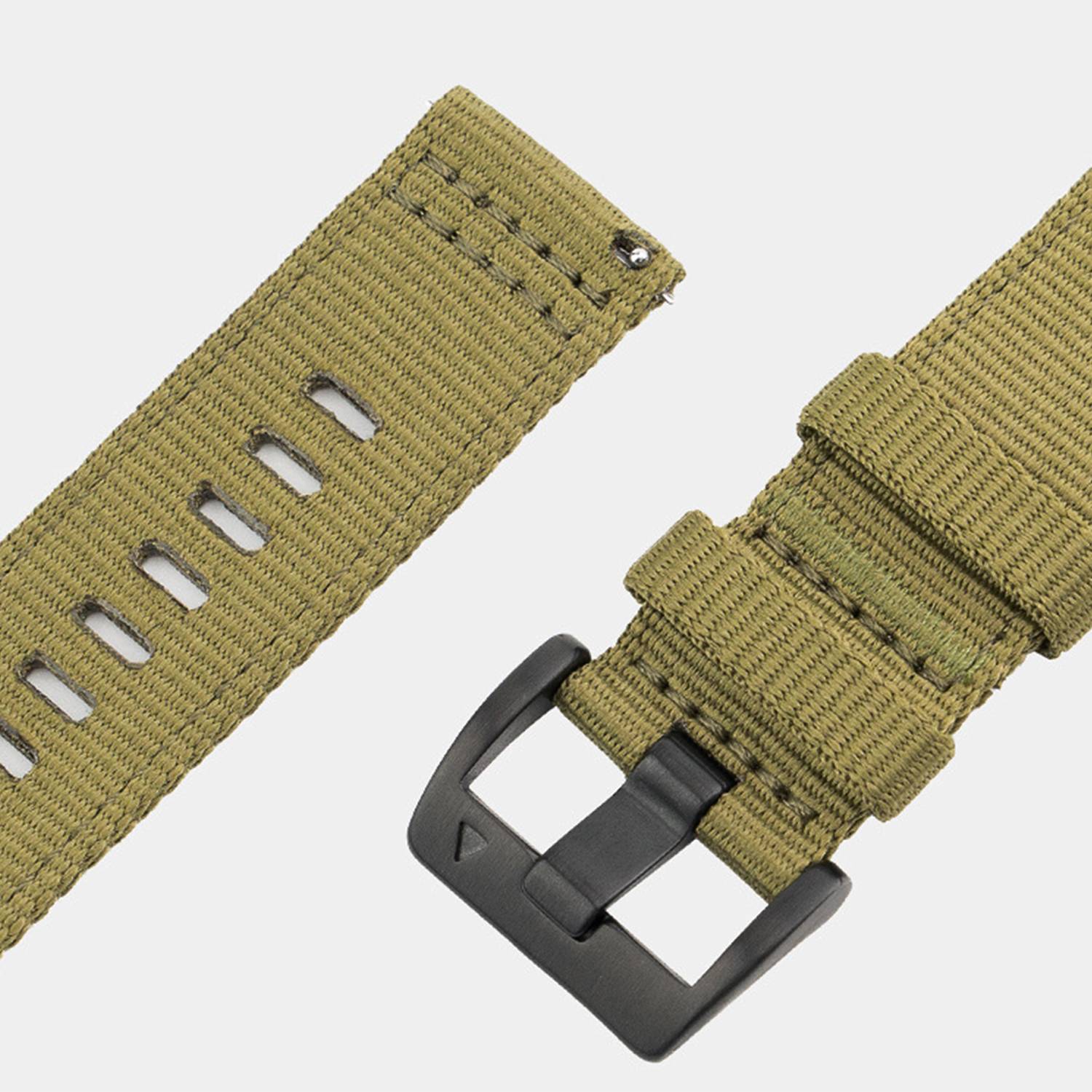 Nylon-Uhrenarmband für Garmin Forerunner 255/265/245 Smartwatch Green M