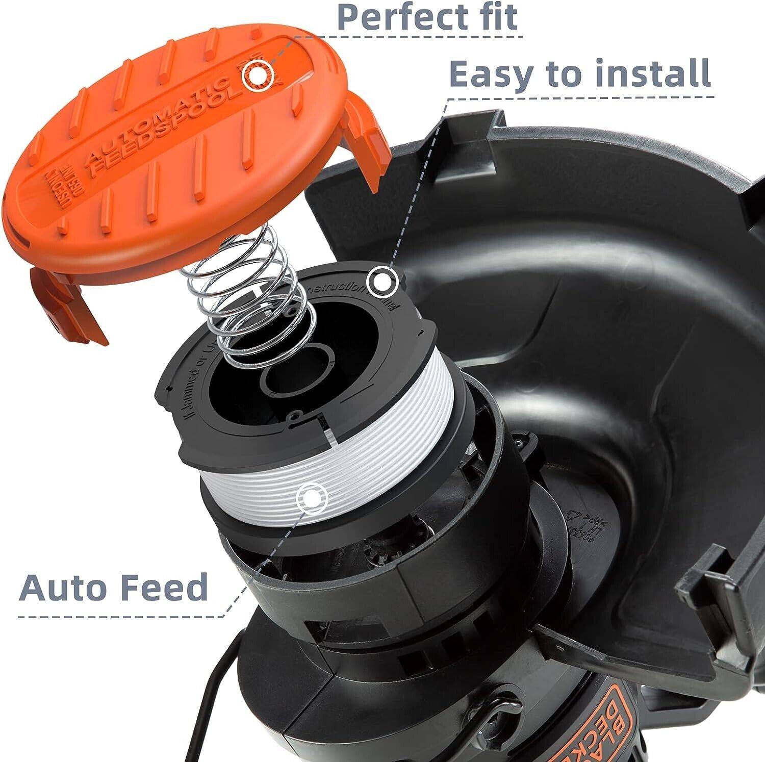Ersatz-Trimmerfaden-Spulensatz für BLACK+DECKER AF-100 6 Spulen