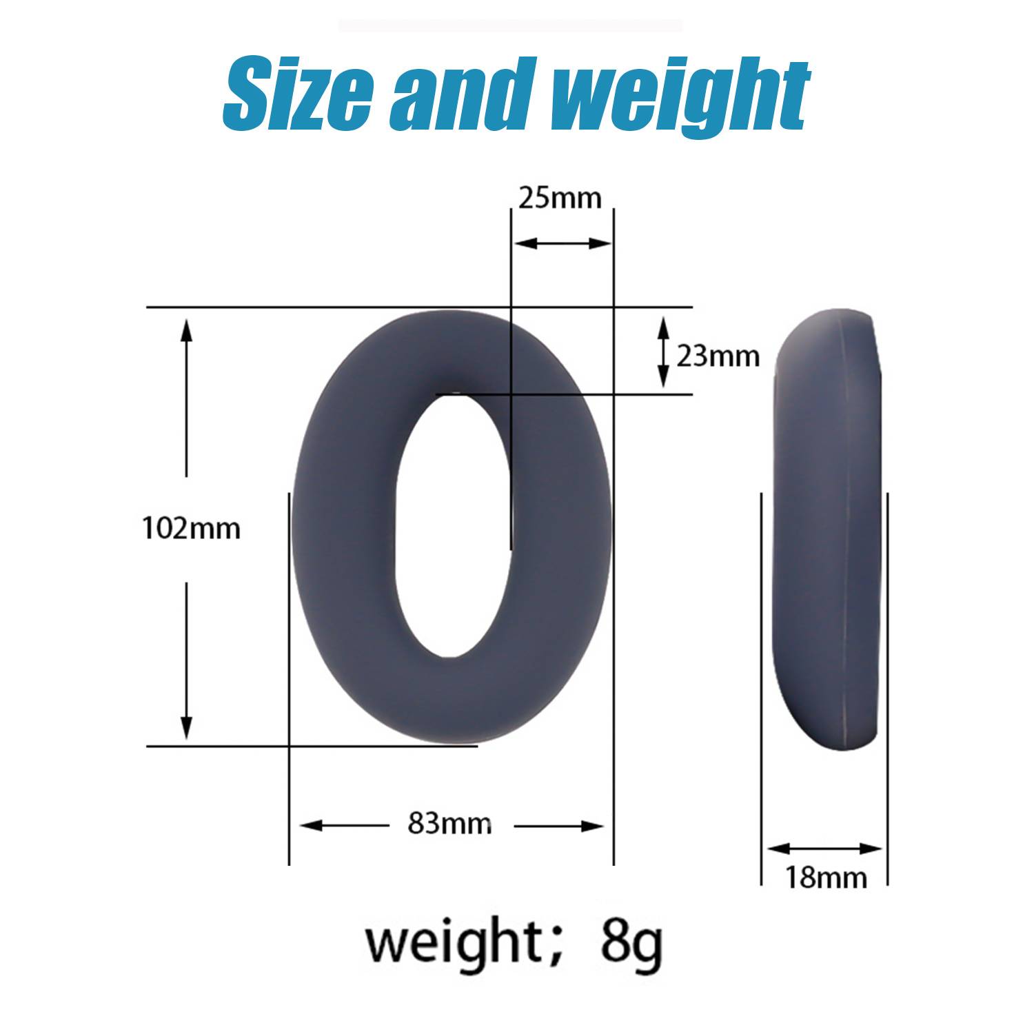 Schützende Silikon-Ohrpolster für Sony WH-XB910N Blue