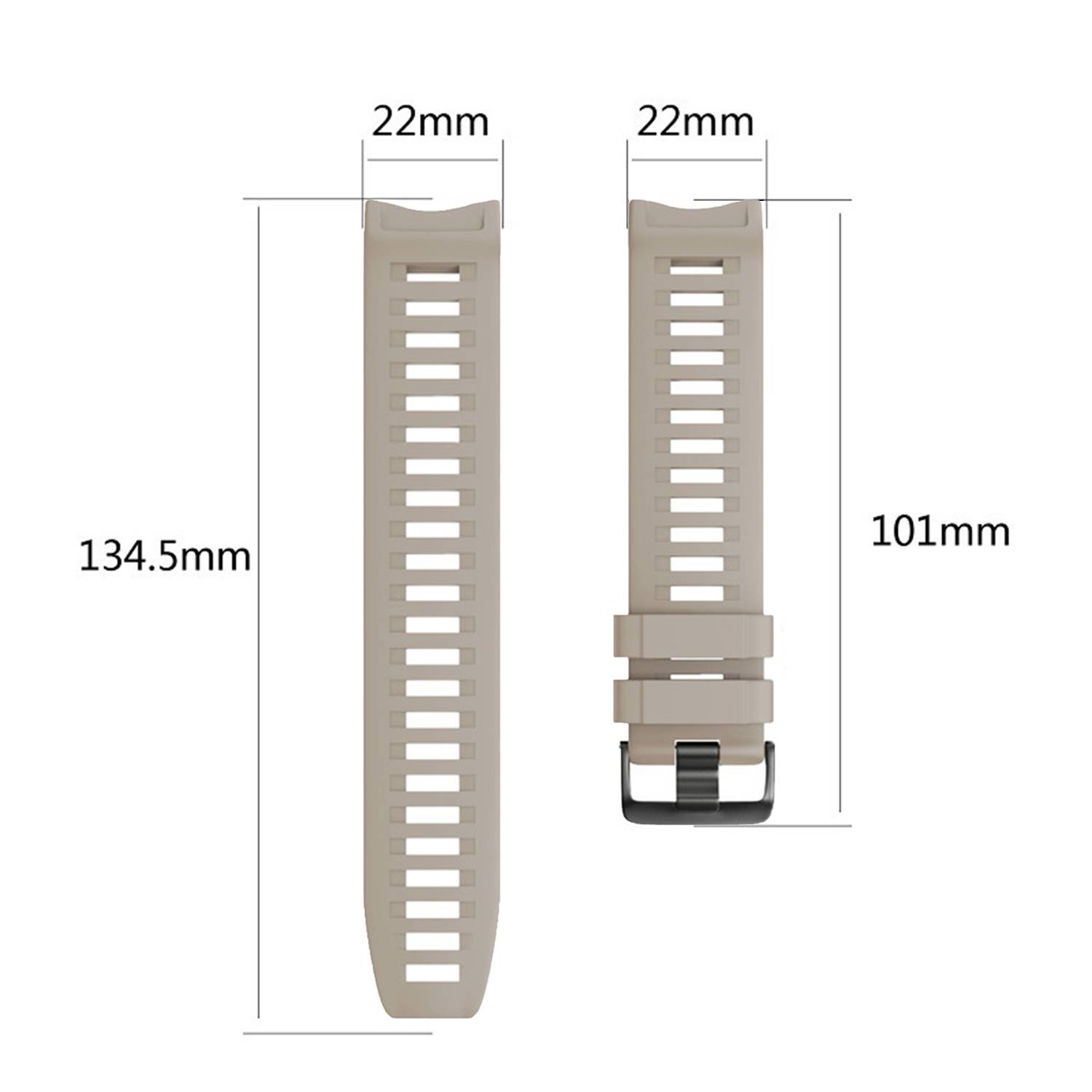 Silikonarmband für Garmin Instinct/Esports/Tide/Solar White