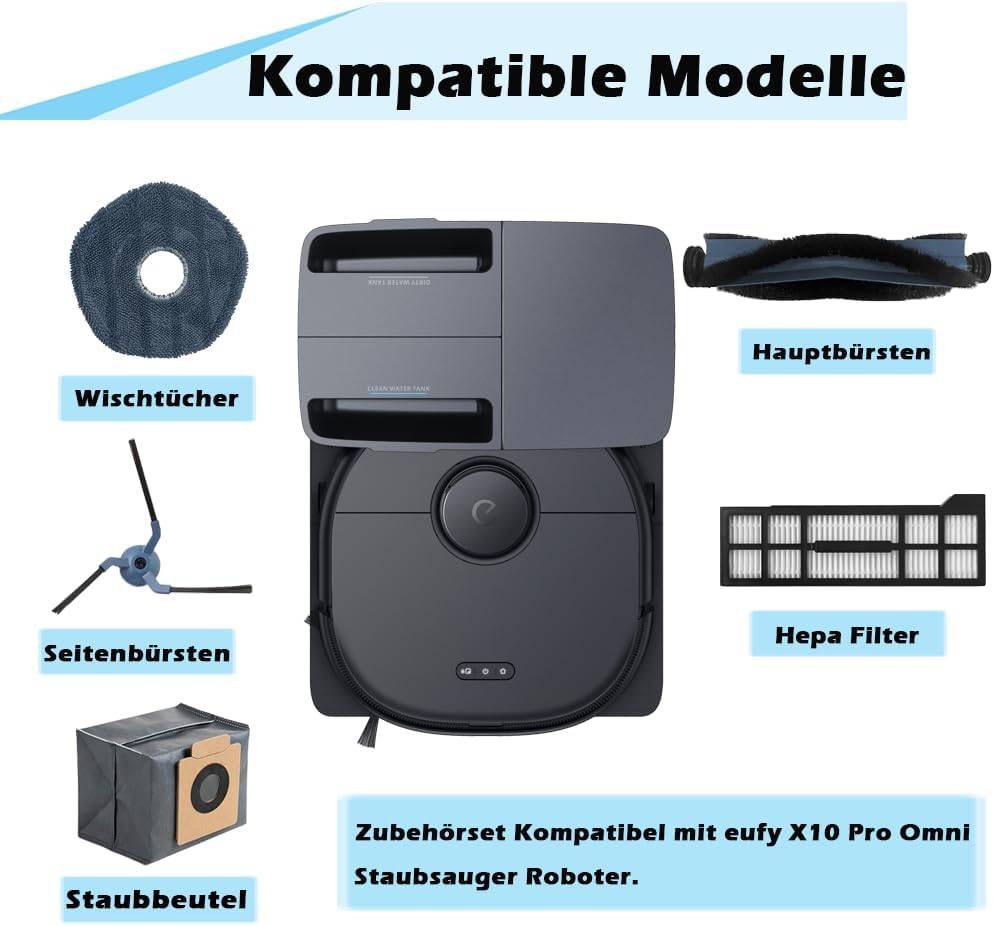 Ersatzteile für den Eufy X10/X9 Pro Omni Roboterstaubsauger