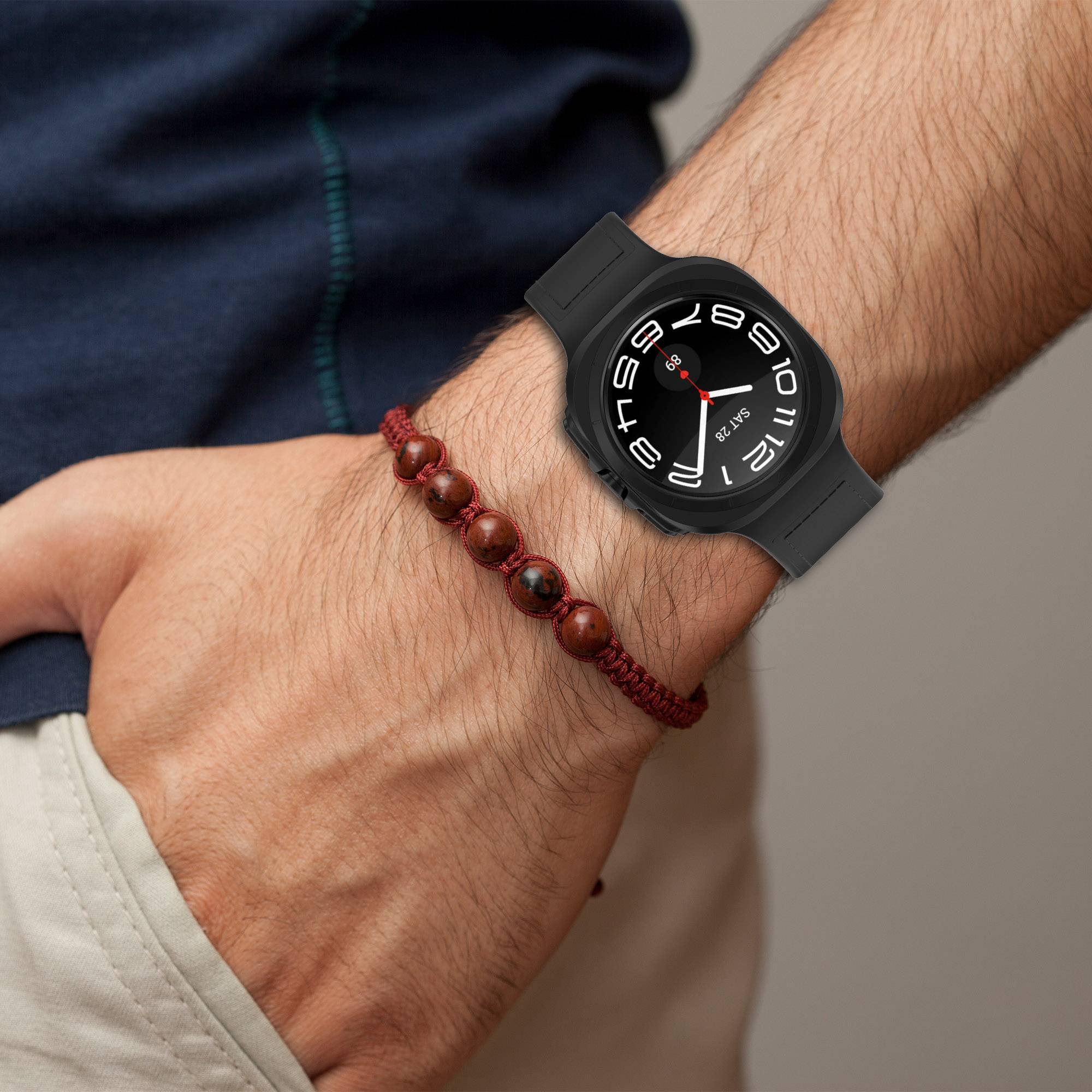 Silikon-Uhrenarmband für Samsung Watch Ultra 47 mm Black