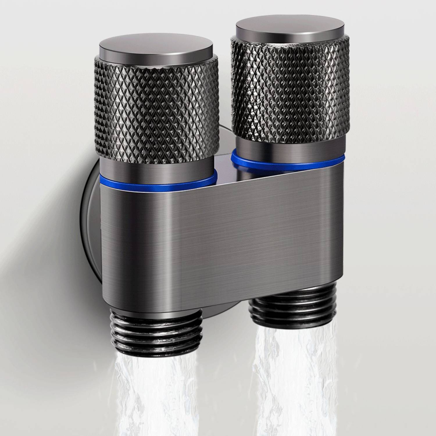 Druckverstärkender Toilettensprüher mit Ständer und zwei Modi Grey