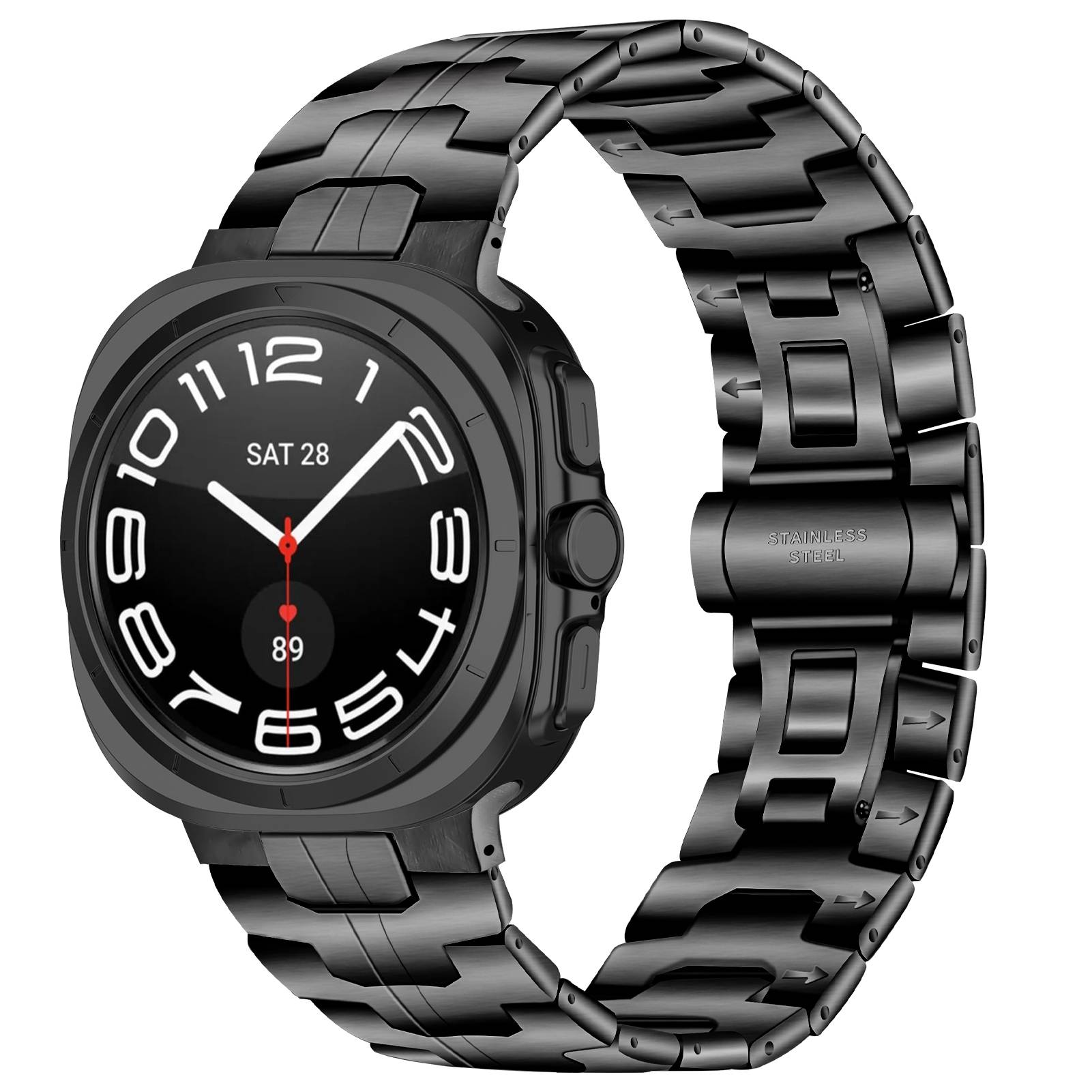 Iron Man-Uhrenarmband für Samsung Galaxy Watch Ultra 47MM Black