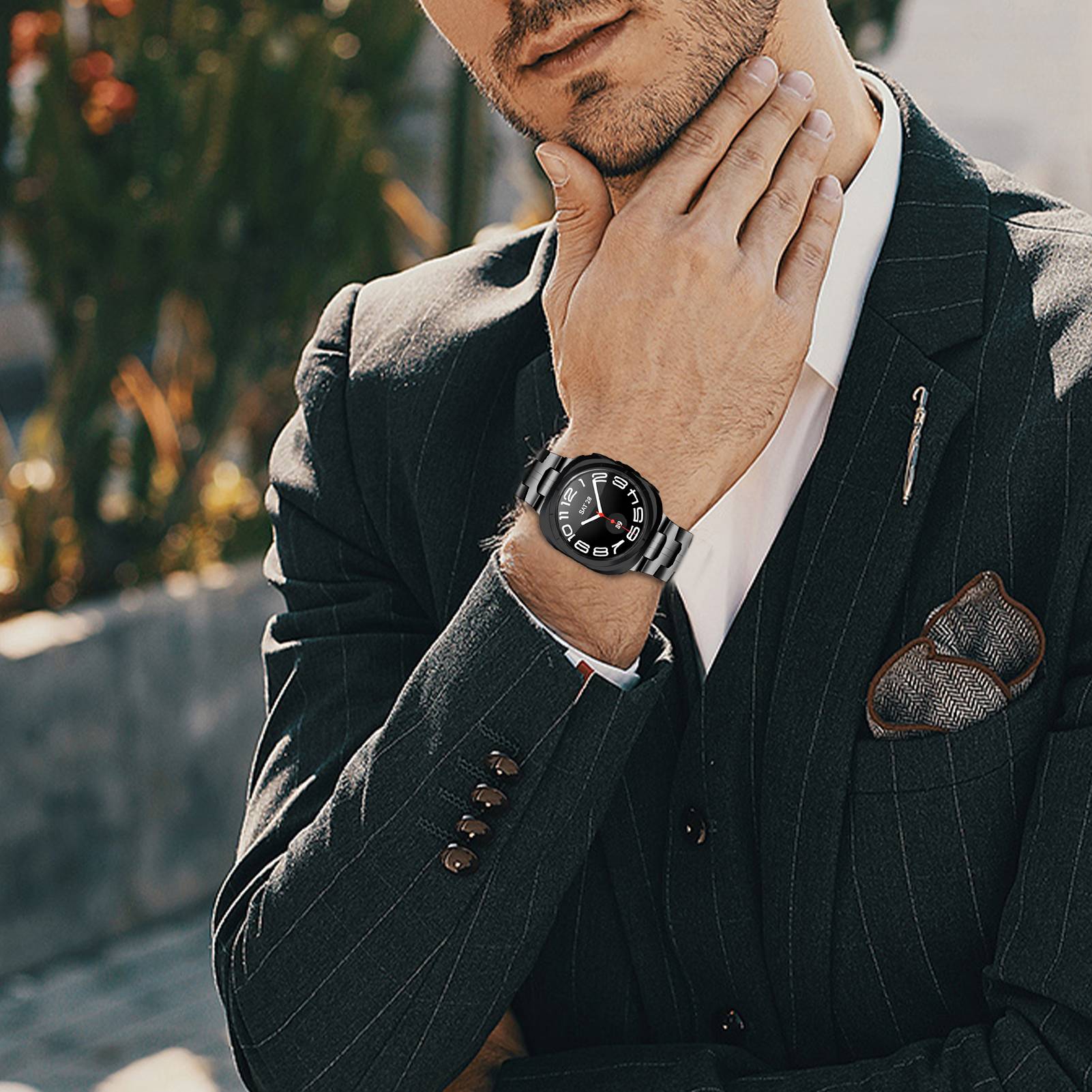 Iron Man-Uhrenarmband für Samsung Galaxy Watch Ultra 47MM Black