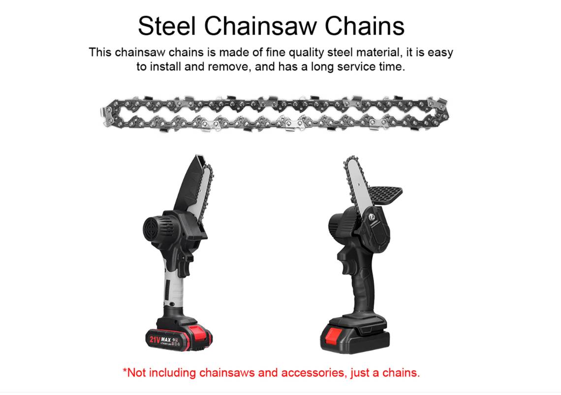 10-Zoll-Kettensägenkette (40 Treibglieder, 20 Zähne) – 5er-Pack