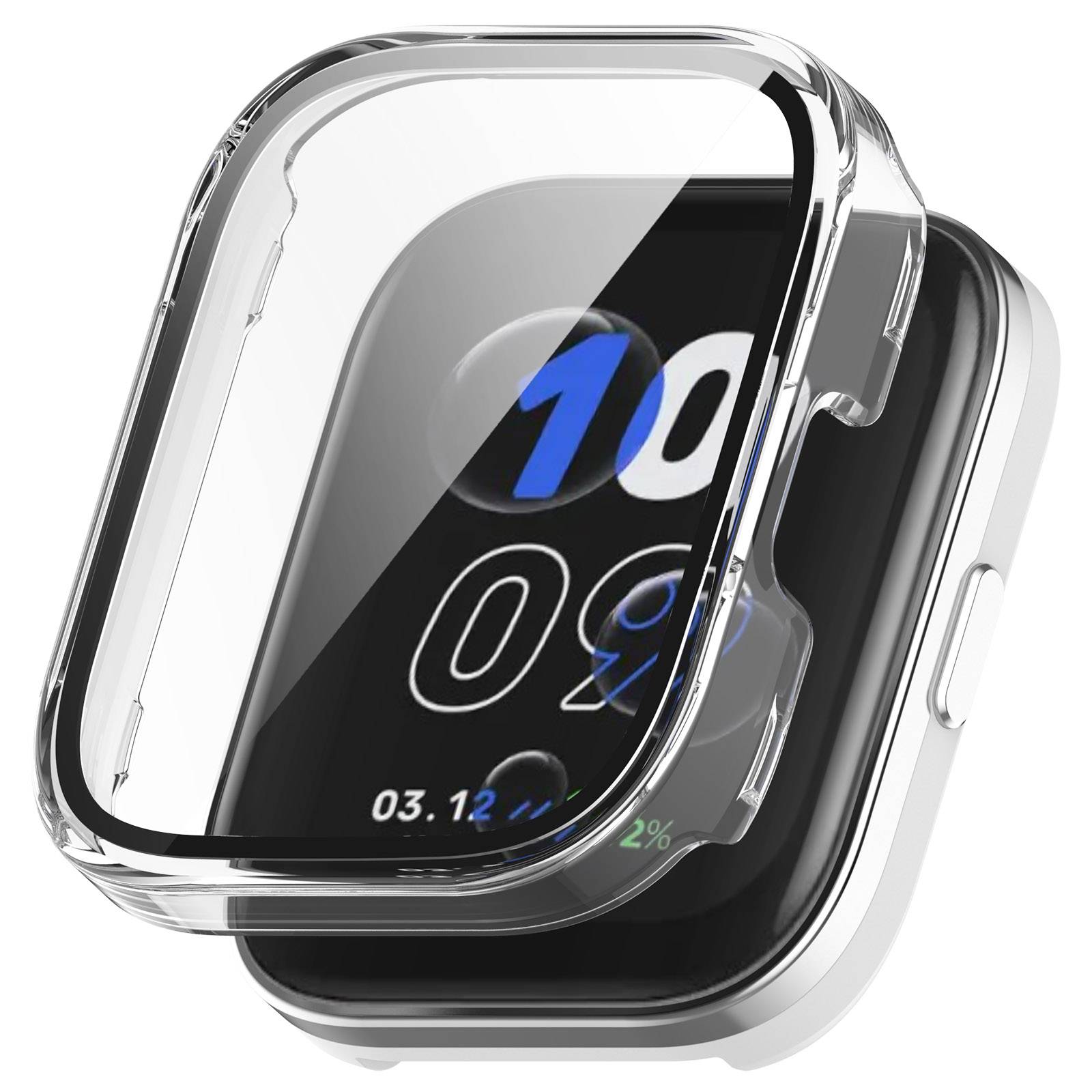 Hülle mit Displayschutzfolie für Amazfit Bip 5 Unity Transparent