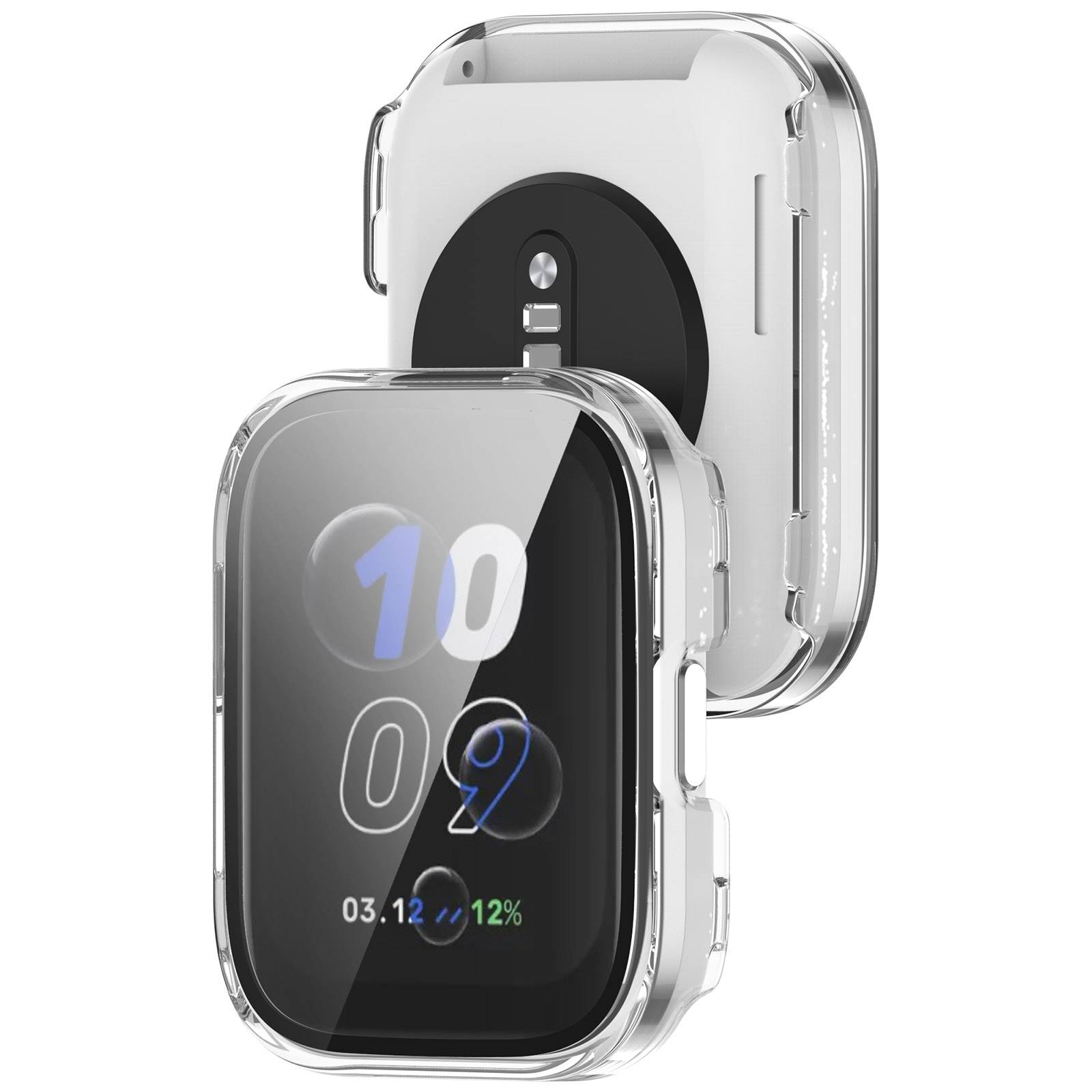 Hülle mit Displayschutzfolie für Amazfit Bip 5 Unity Transparent