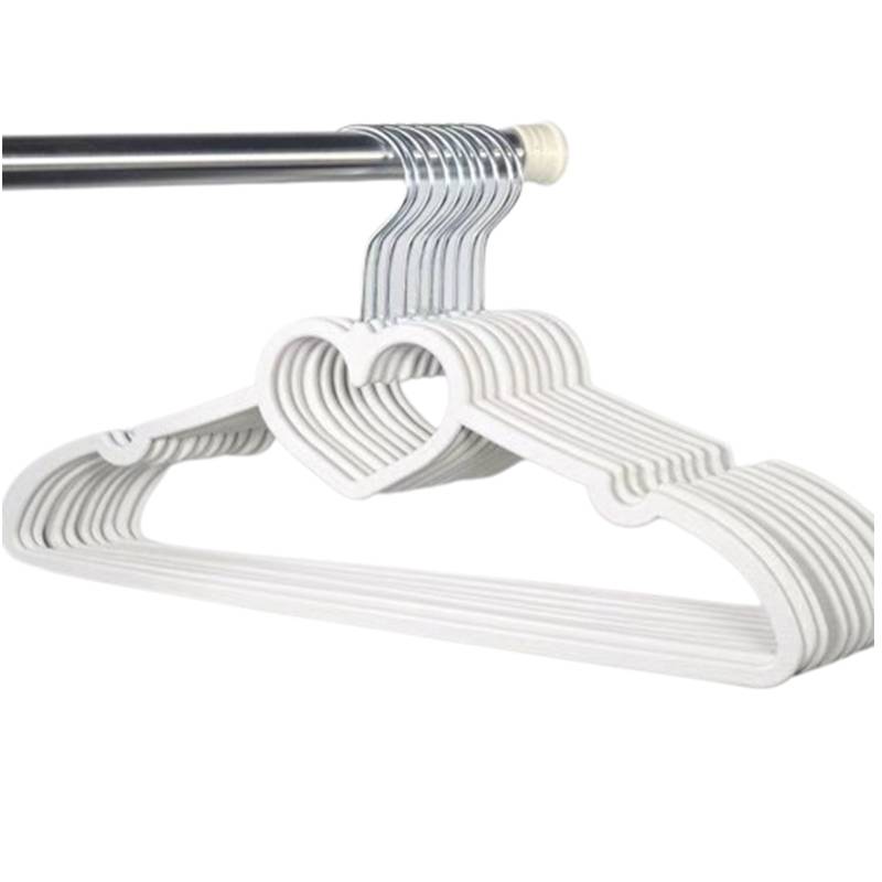 Set mit 8 rutschfesten Kleiderbügeln White