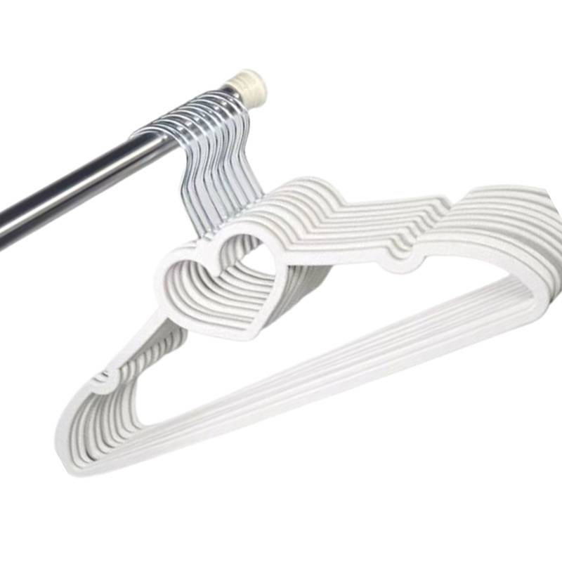 Set mit 8 rutschfesten Kleiderbügeln White