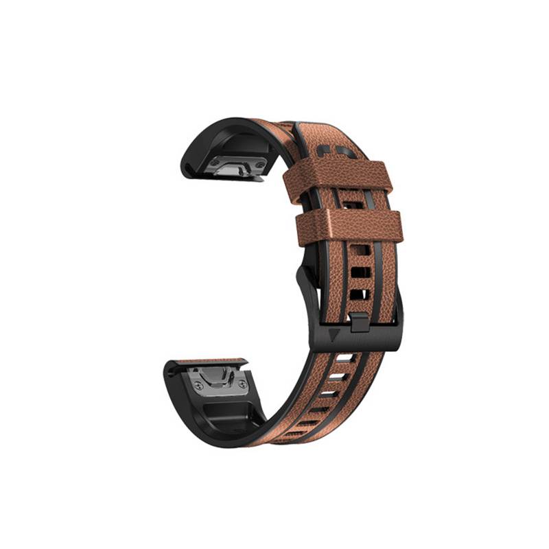Lederarmband für Garmin Fenix 7 Pro/7X Brown 22 mm