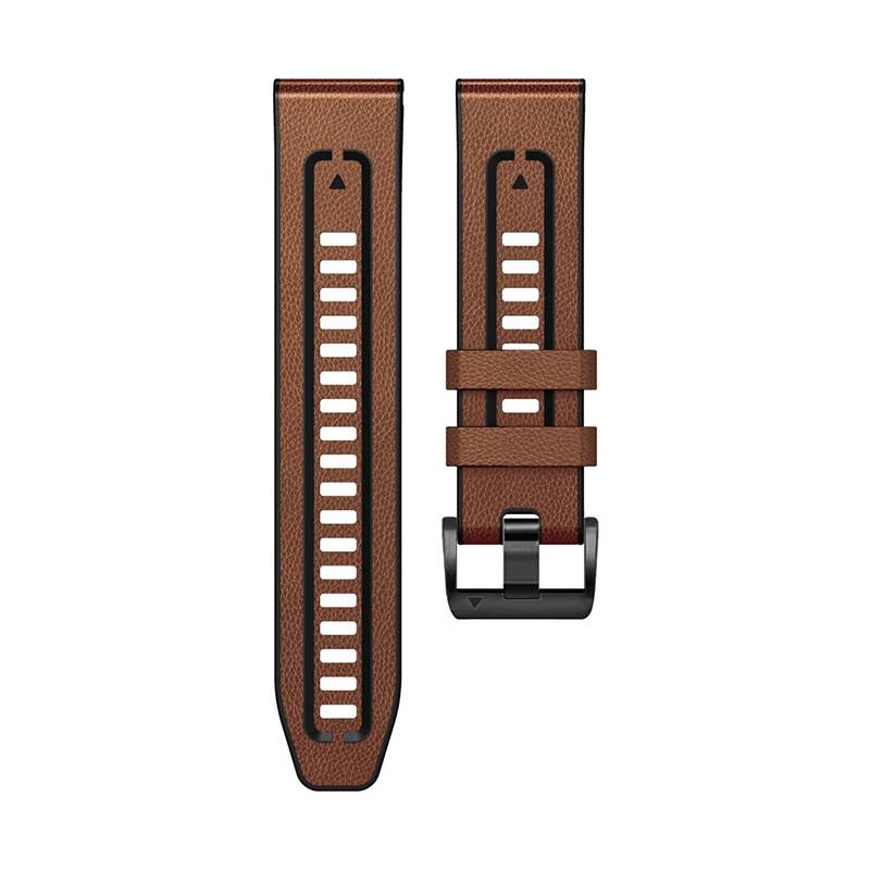 Lederarmband für Garmin Fenix 7 Pro/7X Brown 22 mm