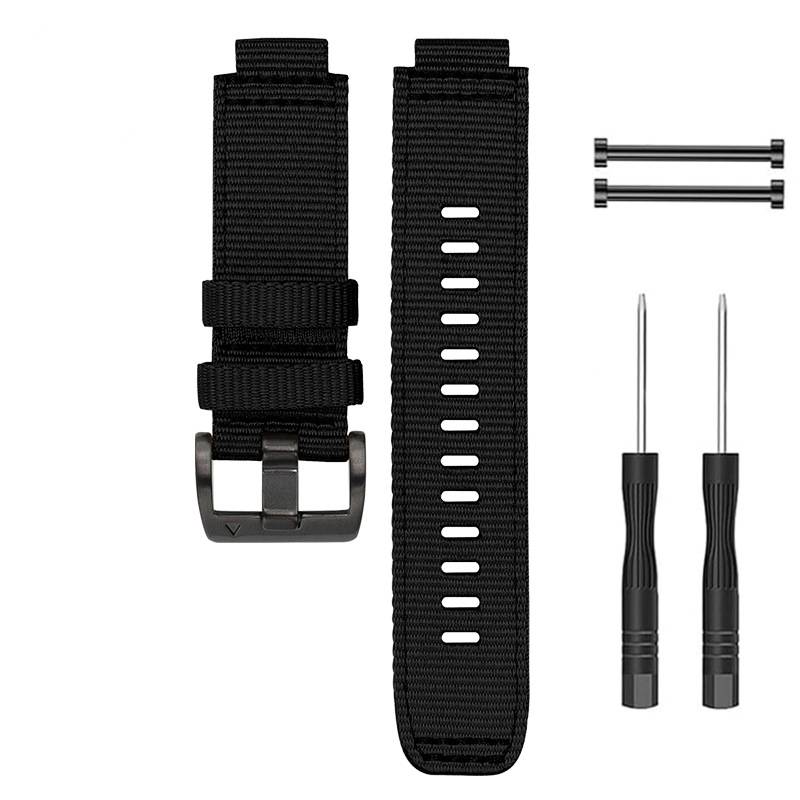 Nylon-Uhrenarmband für Garmin Black