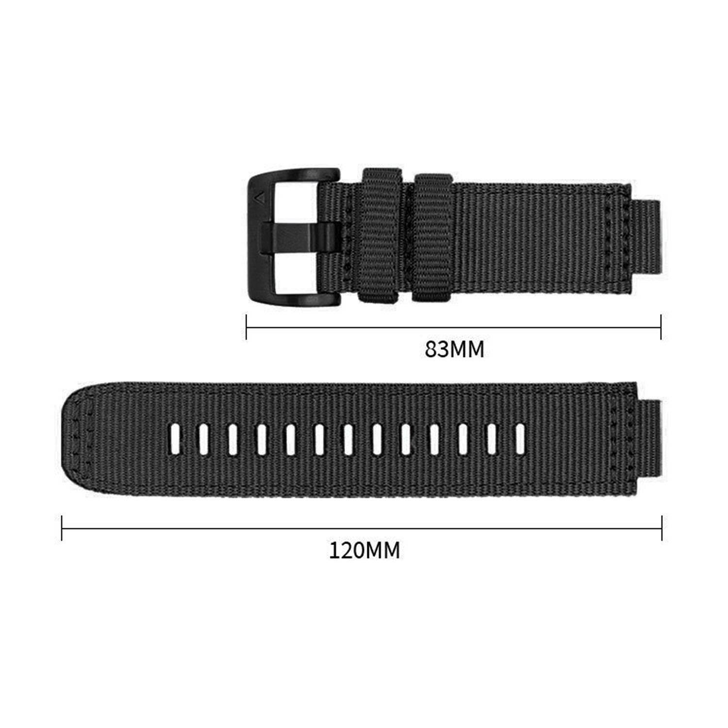 Nylon-Uhrenarmband für Garmin Black