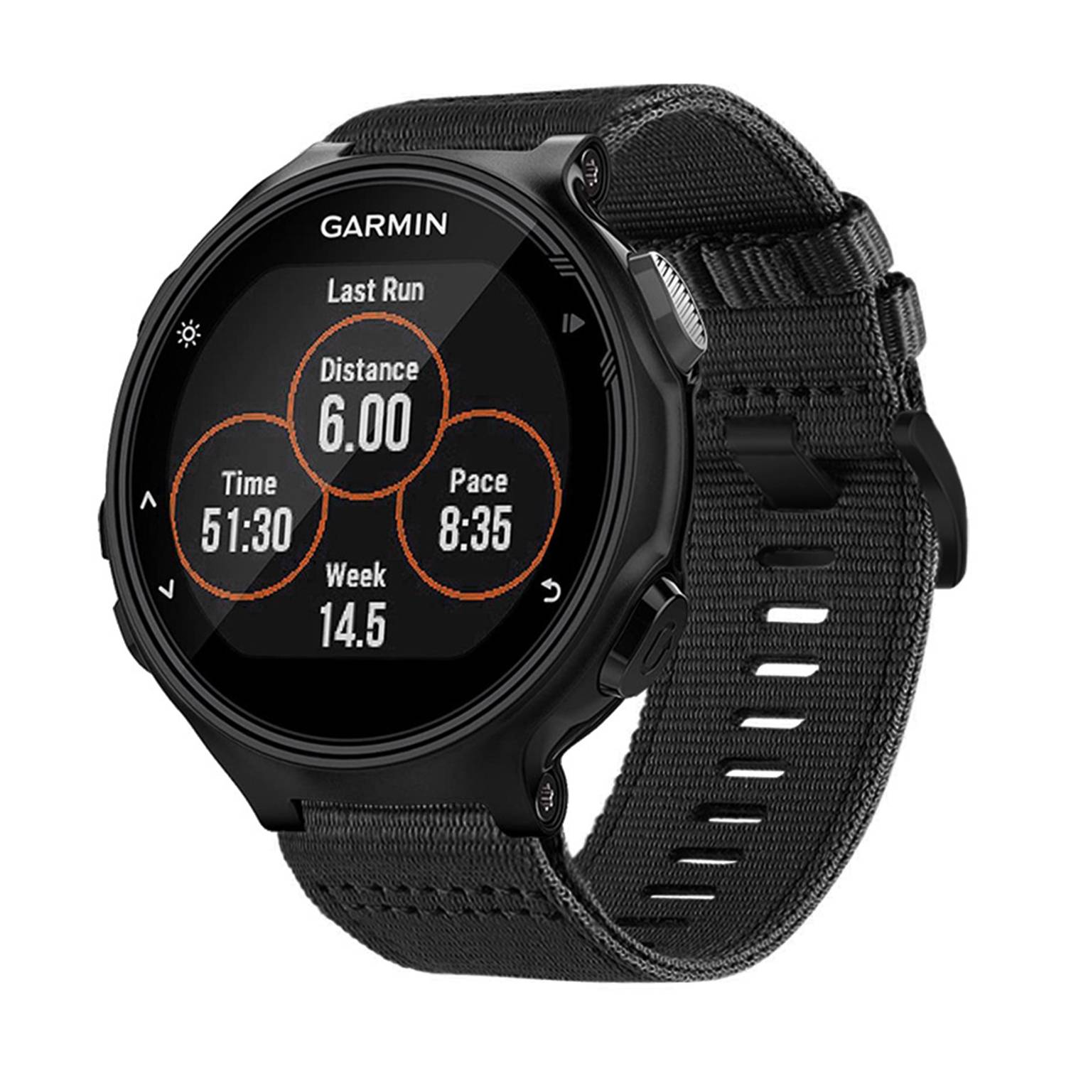 Nylon-Uhrenarmband für Garmin Black