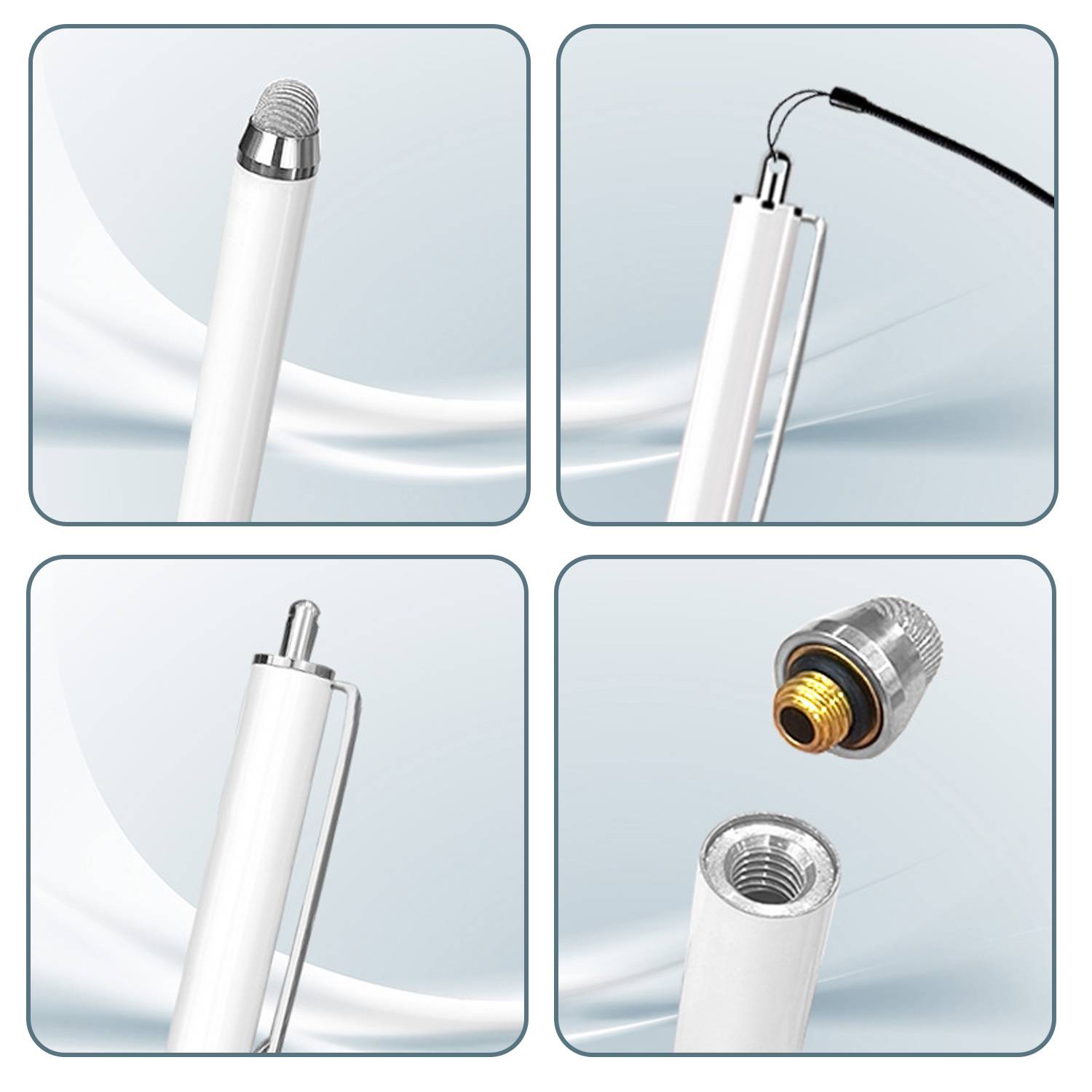 Kapazitiver Eingabestift für Apple, Samsung, Huawei, OPPO, VIVO, Xiaomi White
