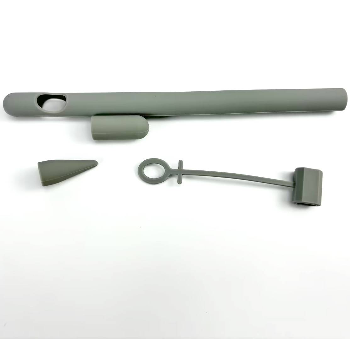 4-teiliges Silikon-Schutzhüllen-Set für Apple Pencil Grey