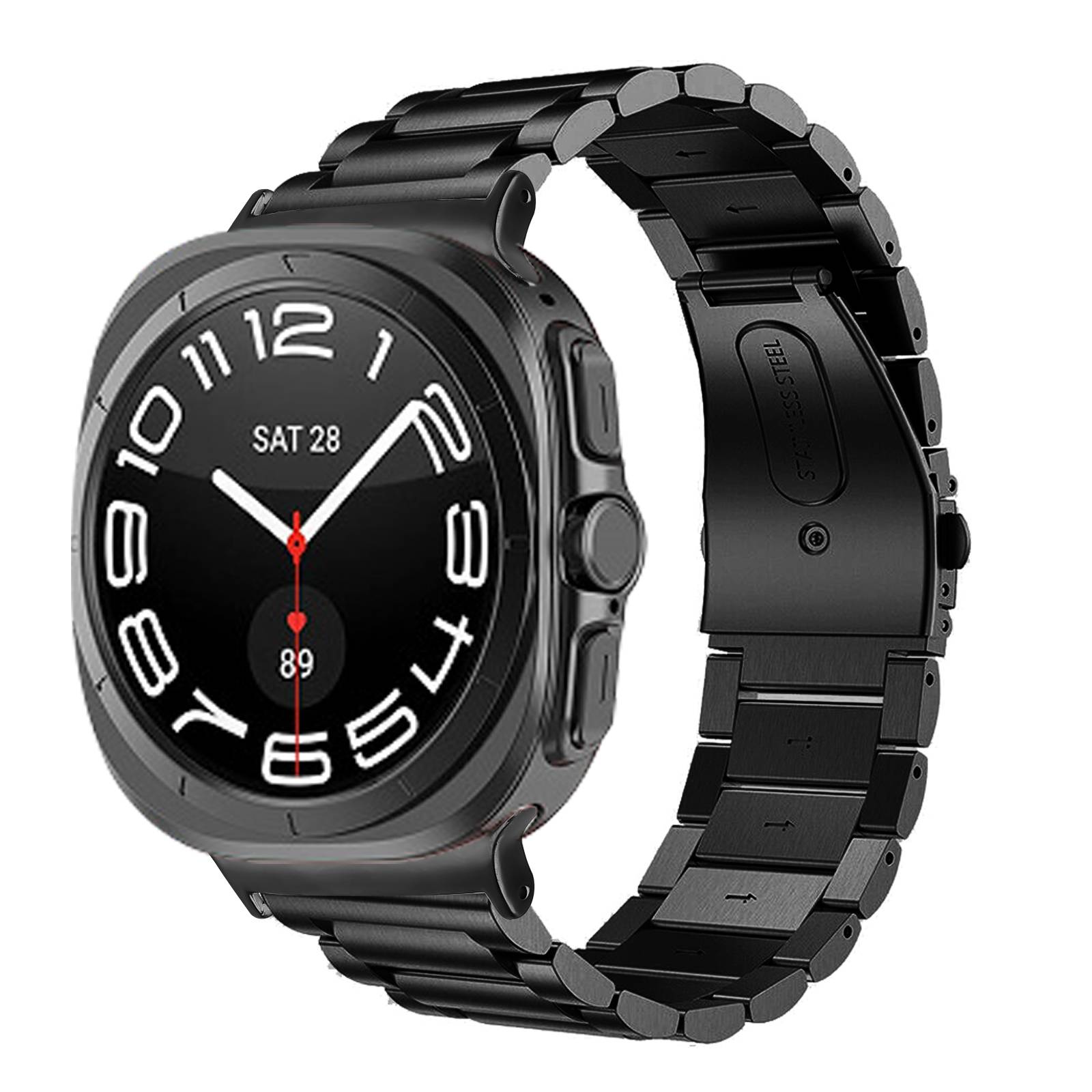 Uhrenarmband aus Edelstahl für Samsung Galaxy Watch 7 47MM Black