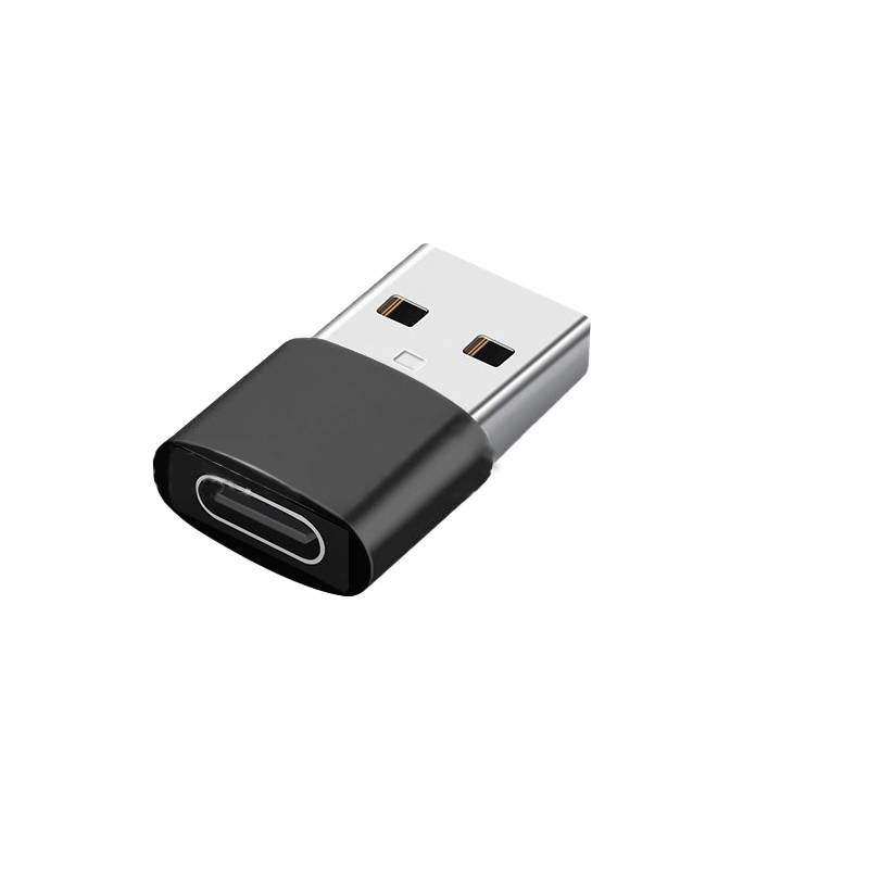 2er-Pack USB-C-auf-USB-Adapter für Datenübertragung und Aufladen Black