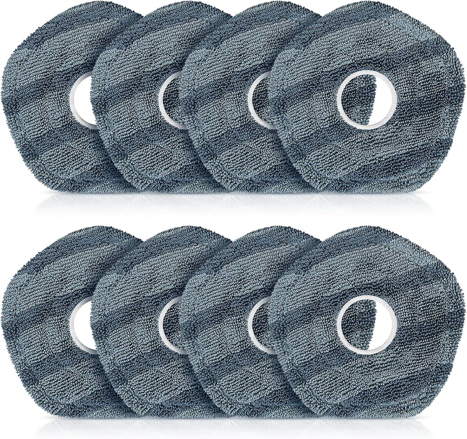 Ersatz-Mopp-Tuch-Set für Saugroboter, 8er-Pack, Hochwertiges Mikrofasertuch, kompatibel mit Eufy X10 Pro Omni/X9 Pro