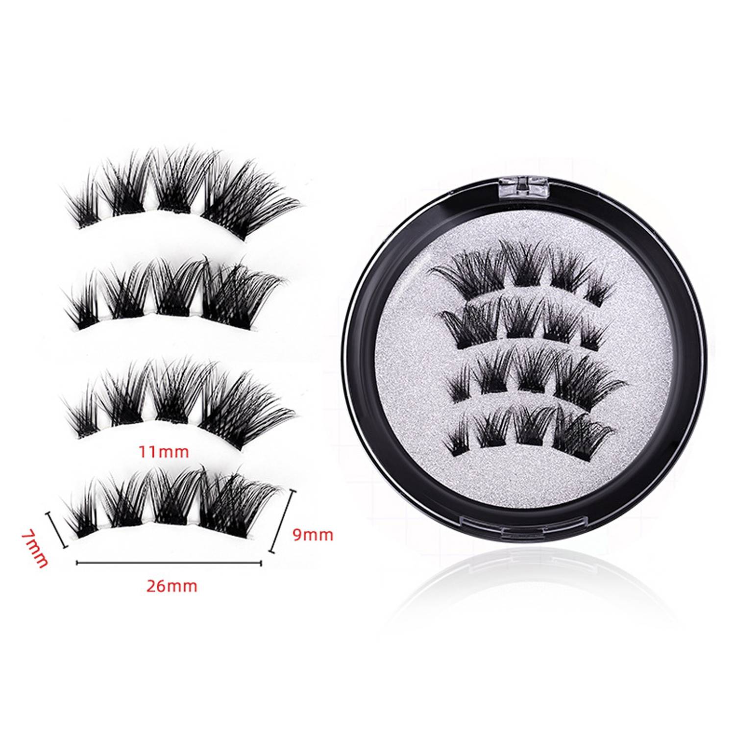HPD10 Magnetische Wimpern mit Applikator - Natürlicher Stil