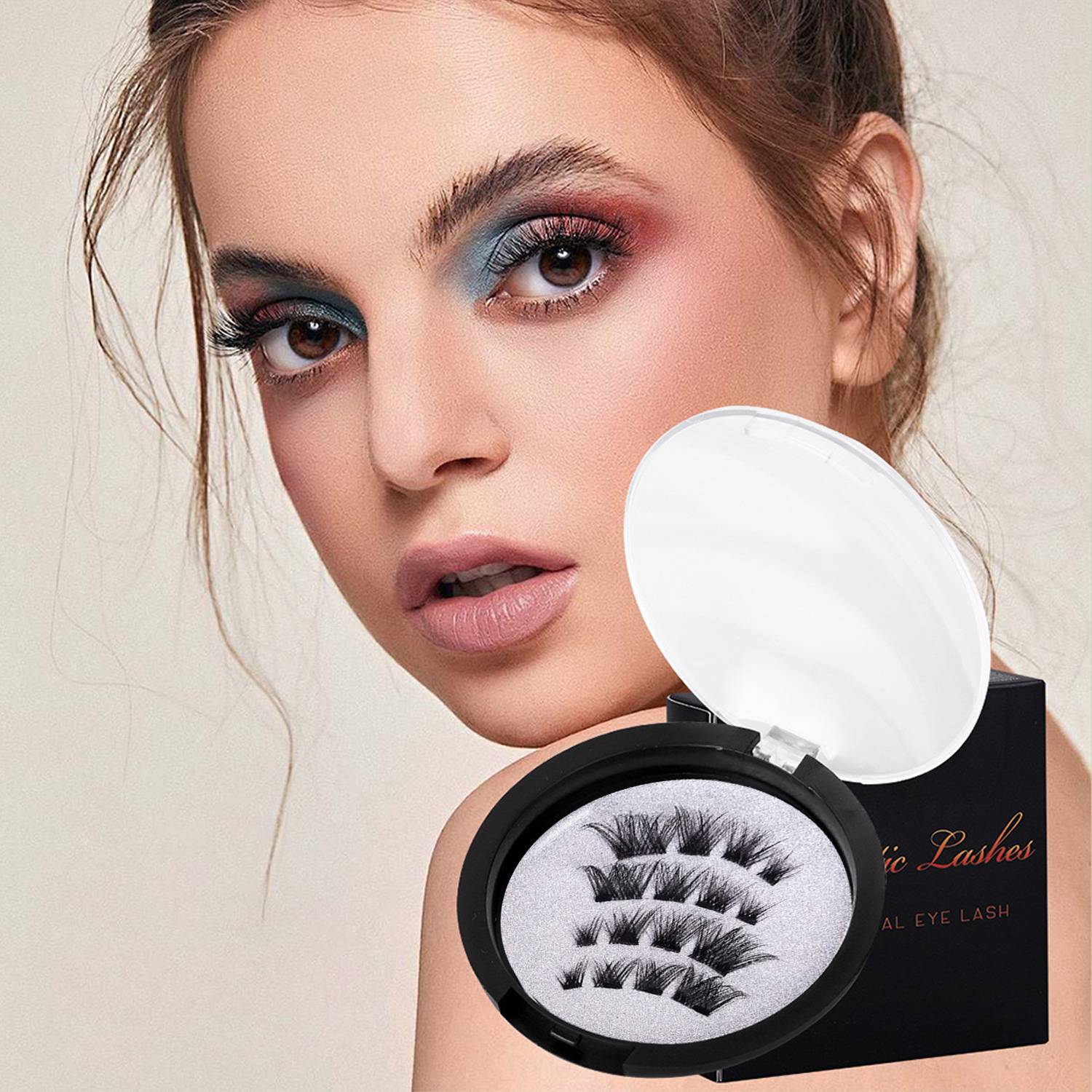 HPD10 Magnetische Wimpern mit Applikator - Natürlicher Stil