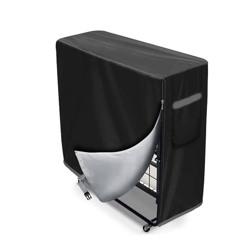 Faltbare schwarze Tagesdecke – 210D – 99L x 38B x 114H cm