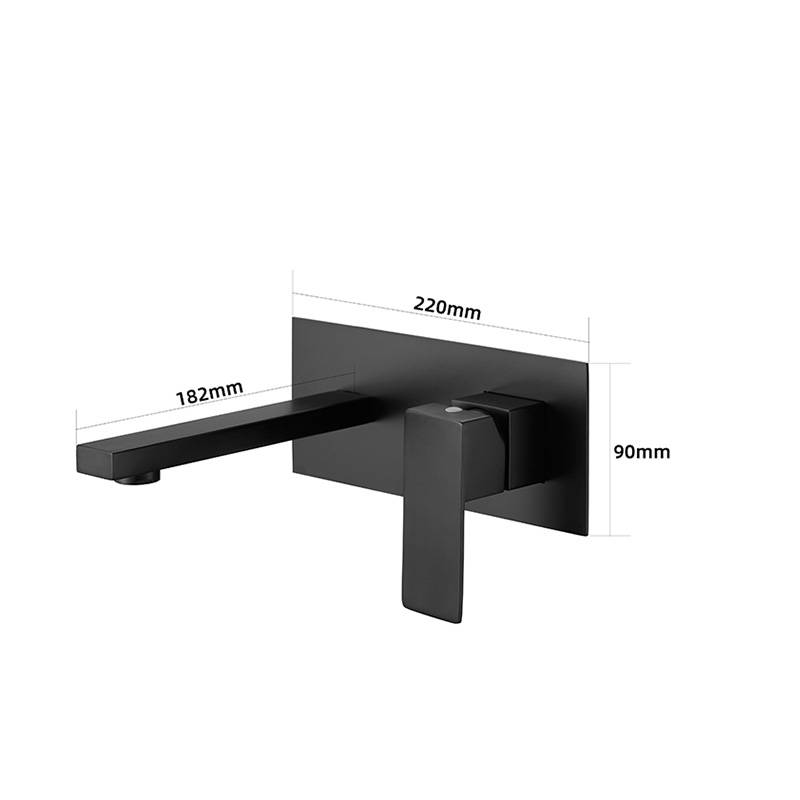 An der Wand montierter Badezimmerhahn (Rohbaukasten enthalten)