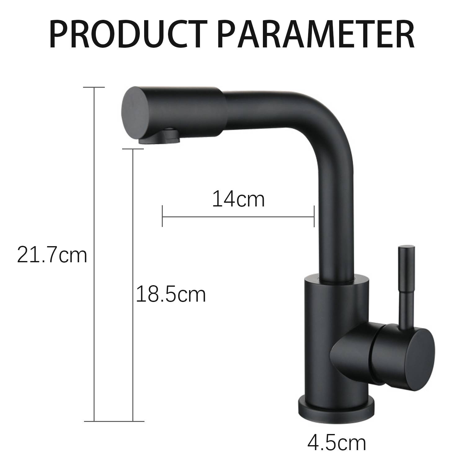 Schwenkmischer - Gebürsteter Edelstahl Black