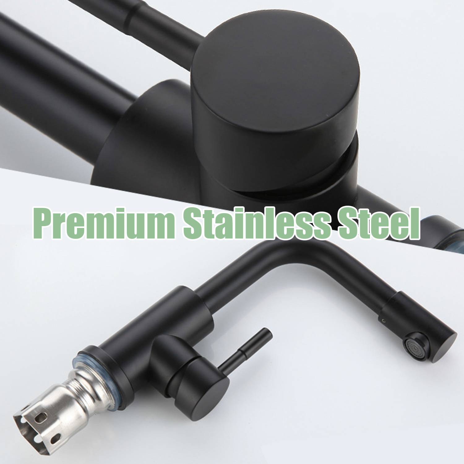 Schwenkmischer - Gebürsteter Edelstahl Black