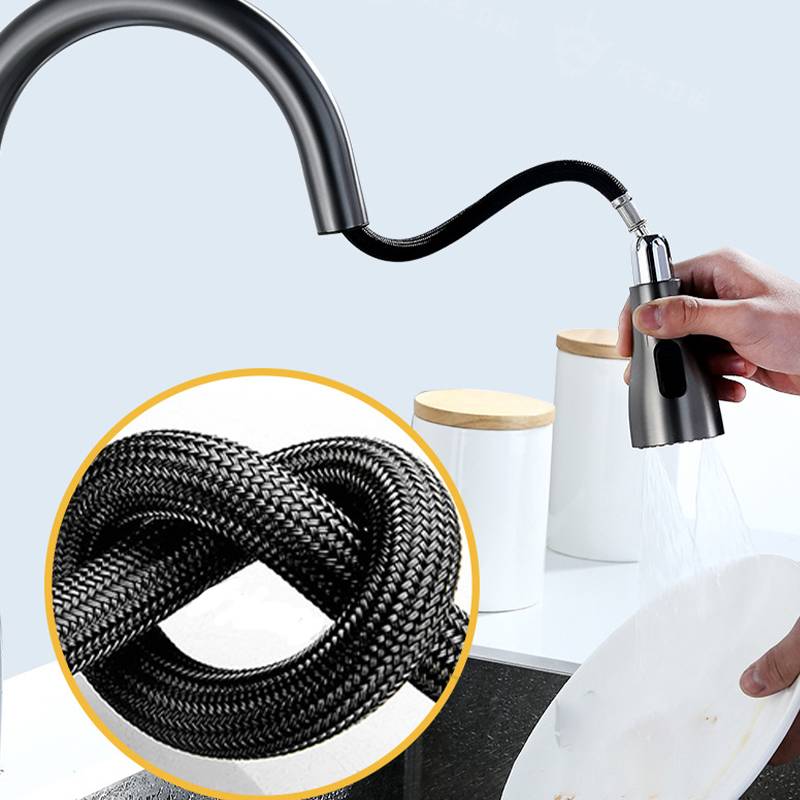 Küchenarmatur mit zwei Klingen und 3 Sprühmodi