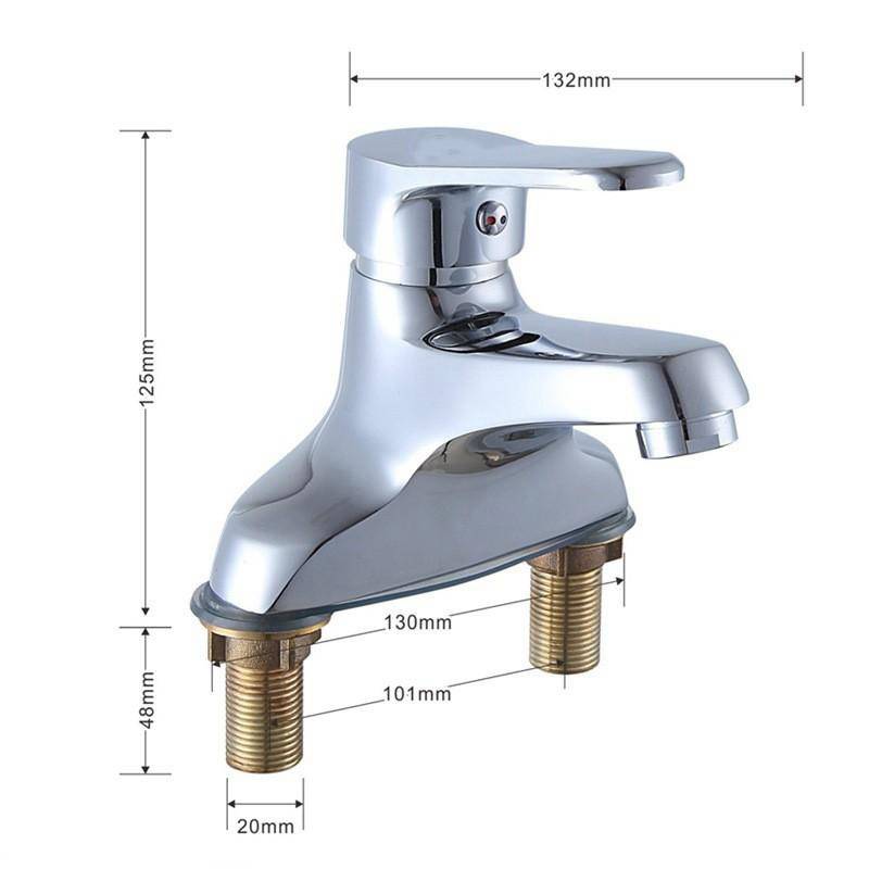 Retro Zweigriff Waschtischarmatur aus Kupfer