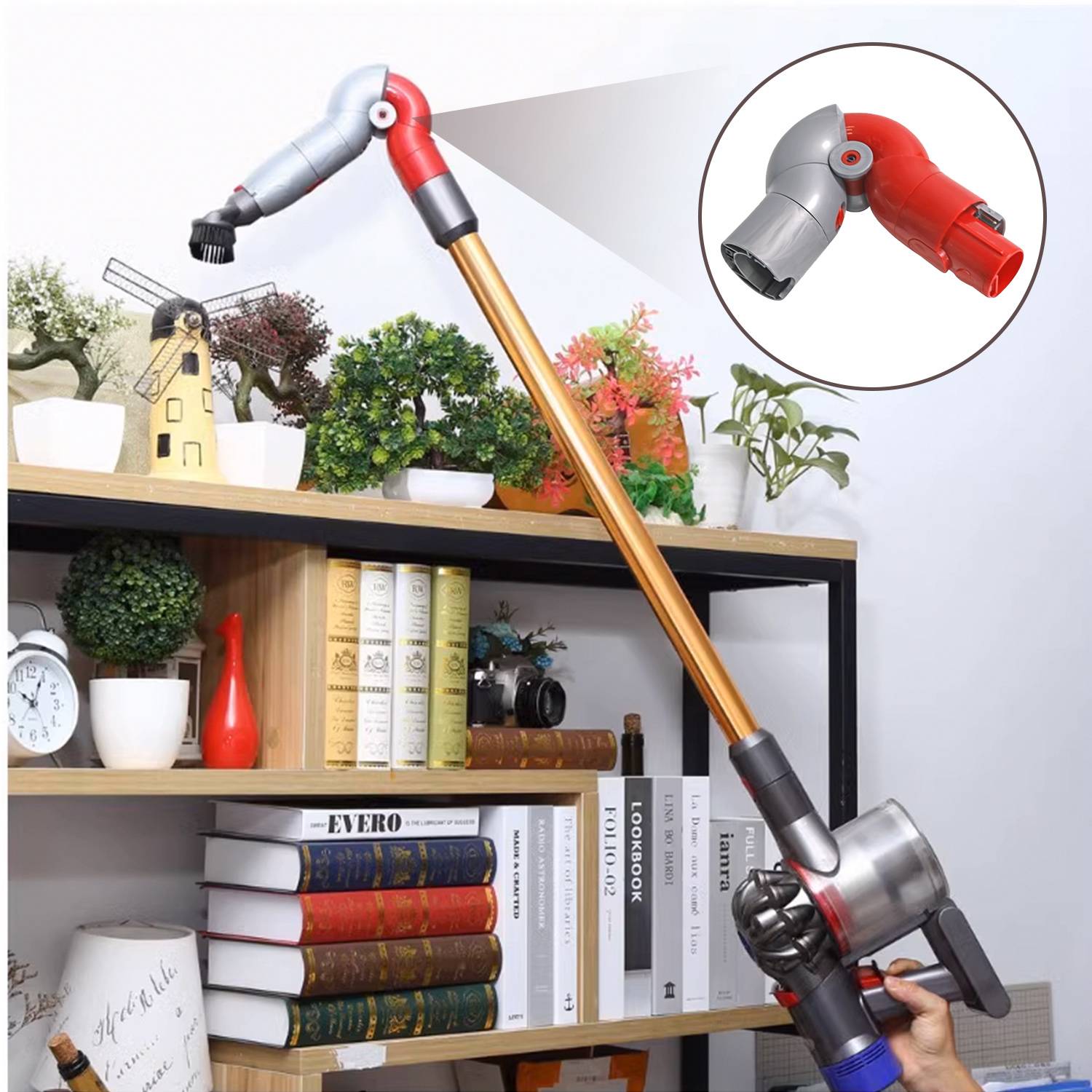 Dyson V7 V8 V10 V11 V15 Winkeladapter mit Schnellanschluss