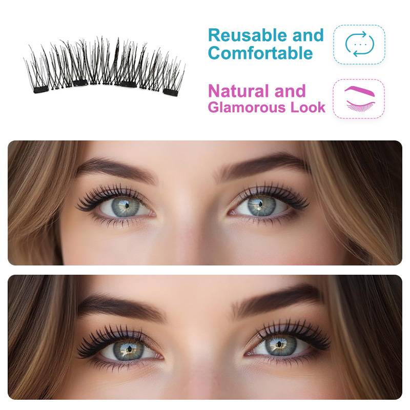 Magnetische Wimpern mit Applikator Modell 3