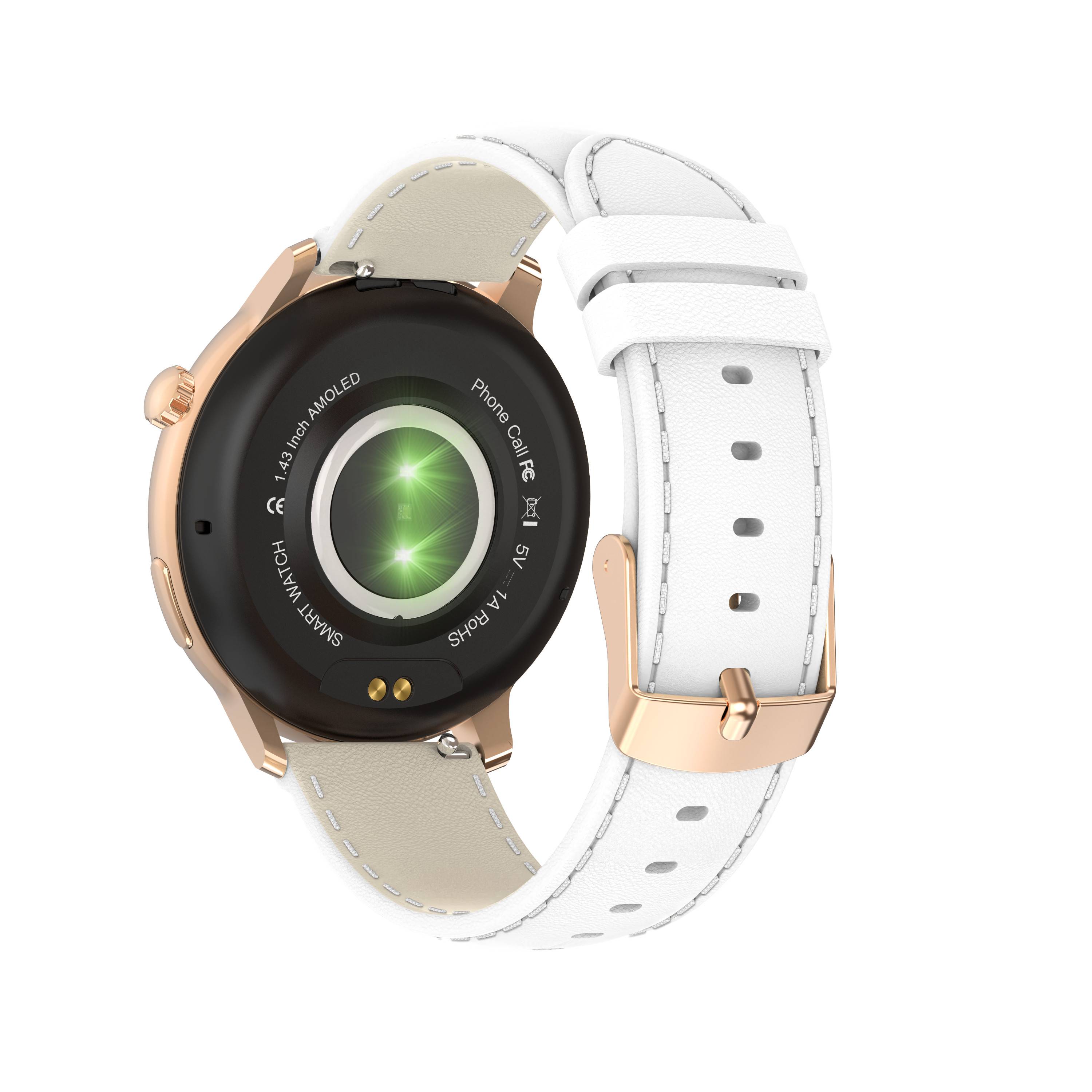 Smartwatch mit Überwachung von Herzfrequenz, Blutdruck und Blutsauerstoff White