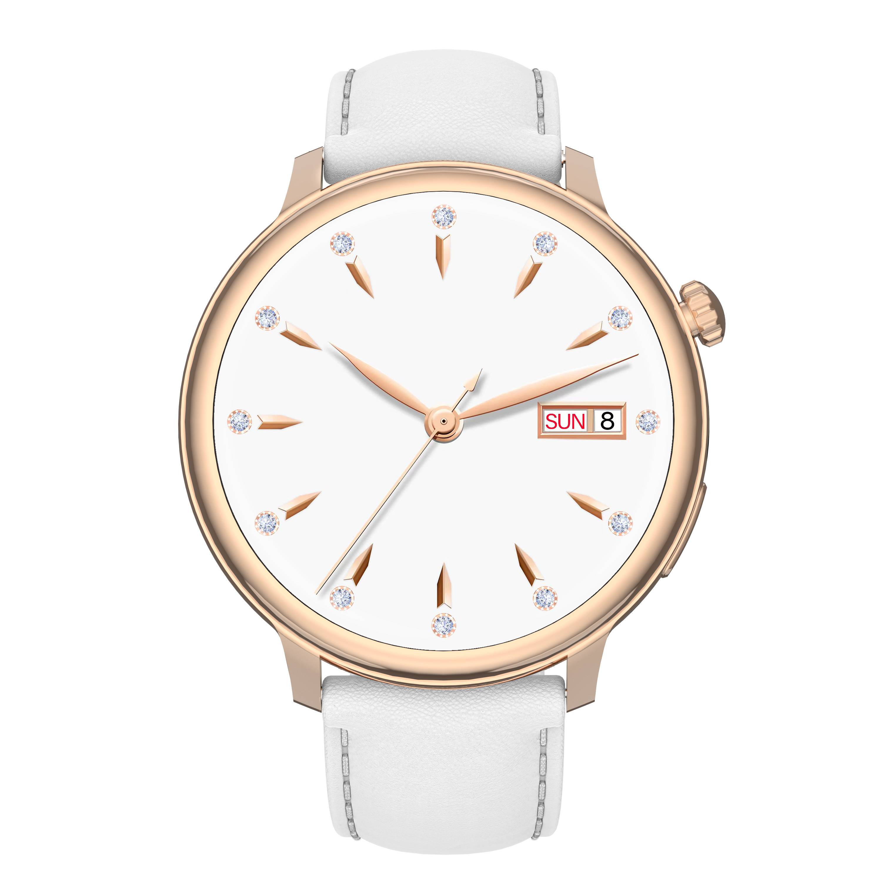 Smartwatch mit Überwachung von Herzfrequenz, Blutdruck und Blutsauerstoff White