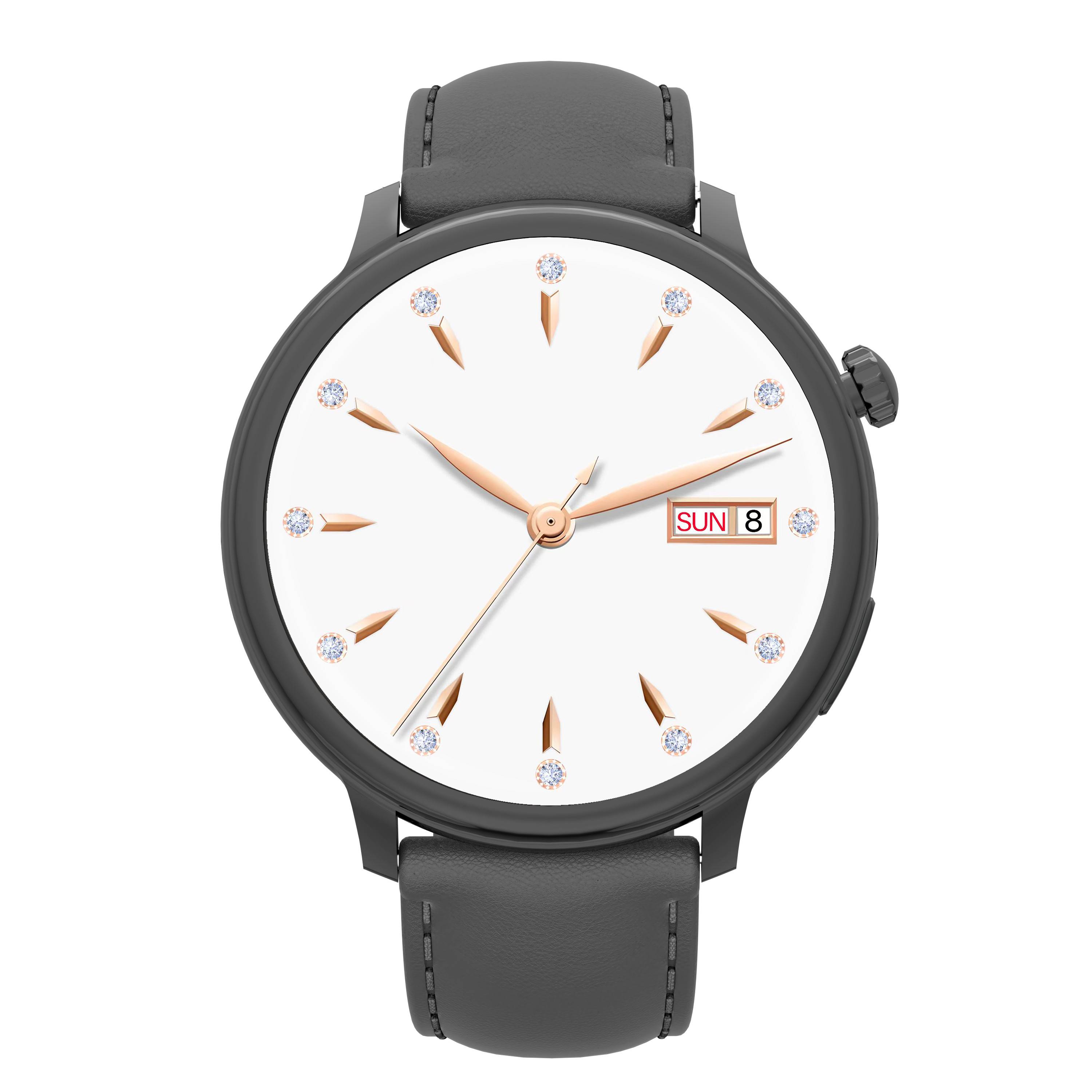 Smartwatch mit Überwachung von Herzfrequenz, Blutdruck und Blutsauerstoff Black